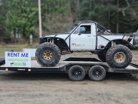 PNW Trailer Rentals utility car trailer with truck